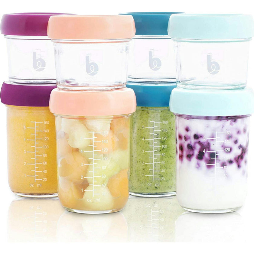 Glass Babybols Baby Food Storage Containers (Airtight, Leakproof Meal Prep Bowls)