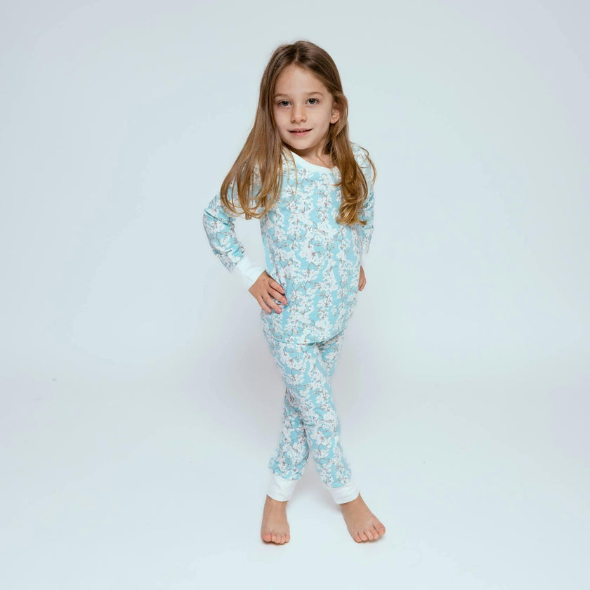 Organic Kids Pajamas - Cherry Blossoms