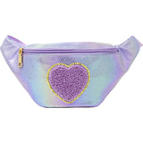Shiny Heart Patch Sling Bag