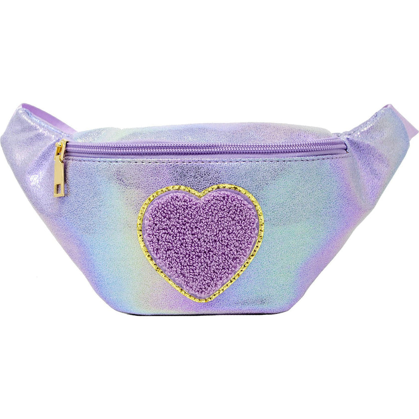 Shiny Heart Patch Sling Bag