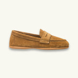 Suede Penny Loafer | Camel