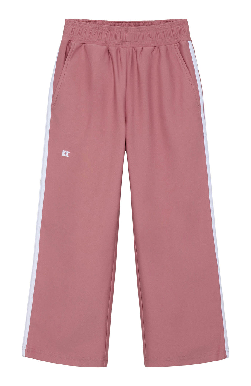 girls dusty pink wide leg sweatpant