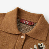 Pinecone & Knitted Collar Jumpsuit