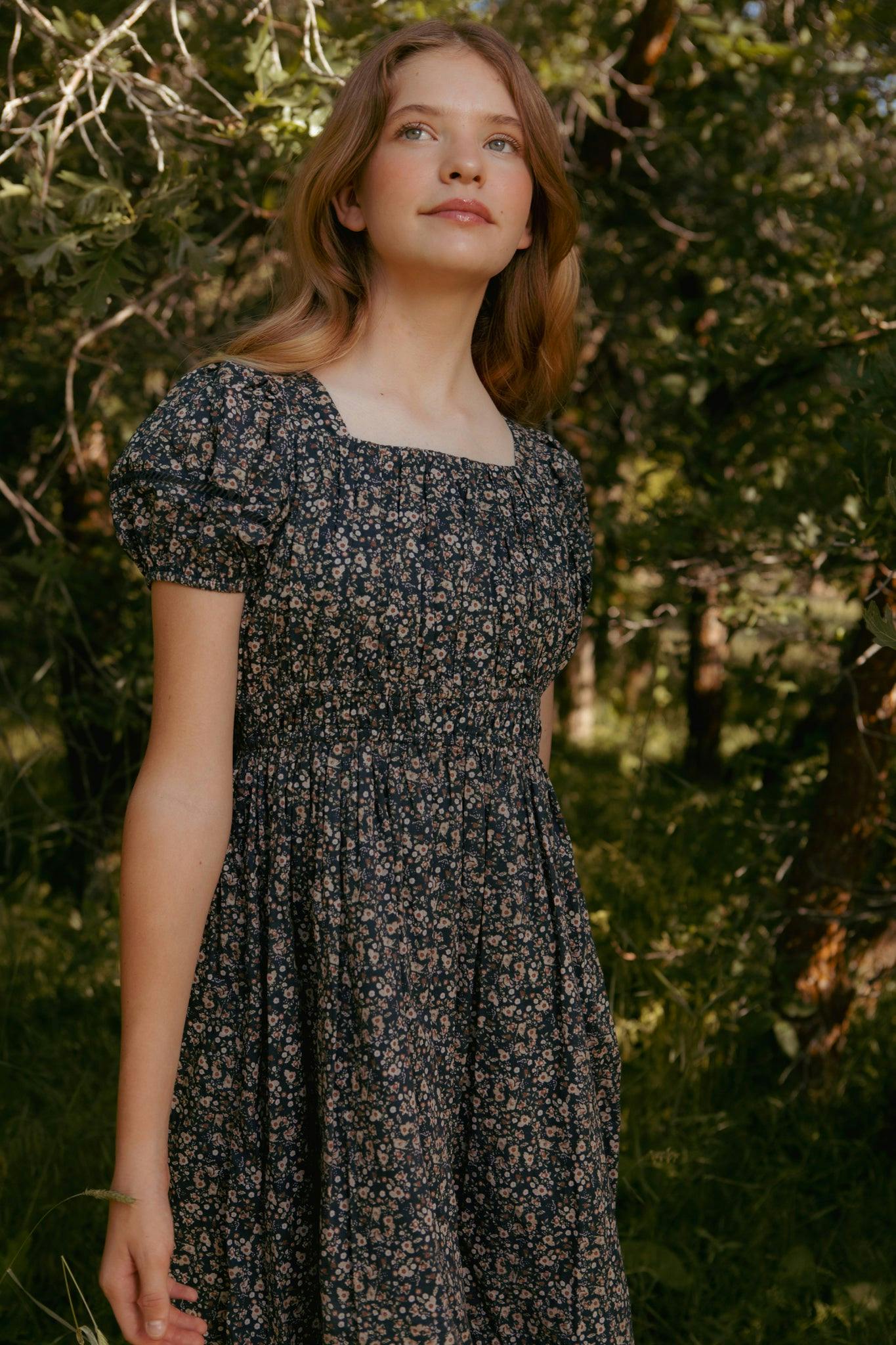 Mini Brooklyn Dress in Navy Dainty Floral