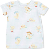 Vintage Spring Ducklings Green - Loungewear Short Set