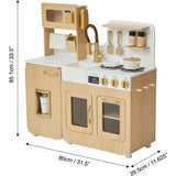 Little Chef Cyprus Medium Play Kitchen - Light Oak/White