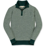 Organic Long Sleeve Half Zip Raglan Ski Sweater, Green
