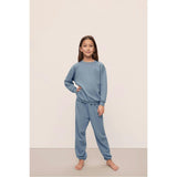 Kid's French Terry Sweatshirt and Jogger Set, Blue
