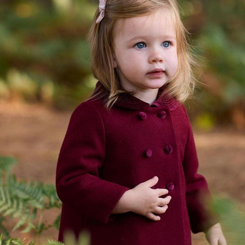 Baby Classic Coat in Burgundy