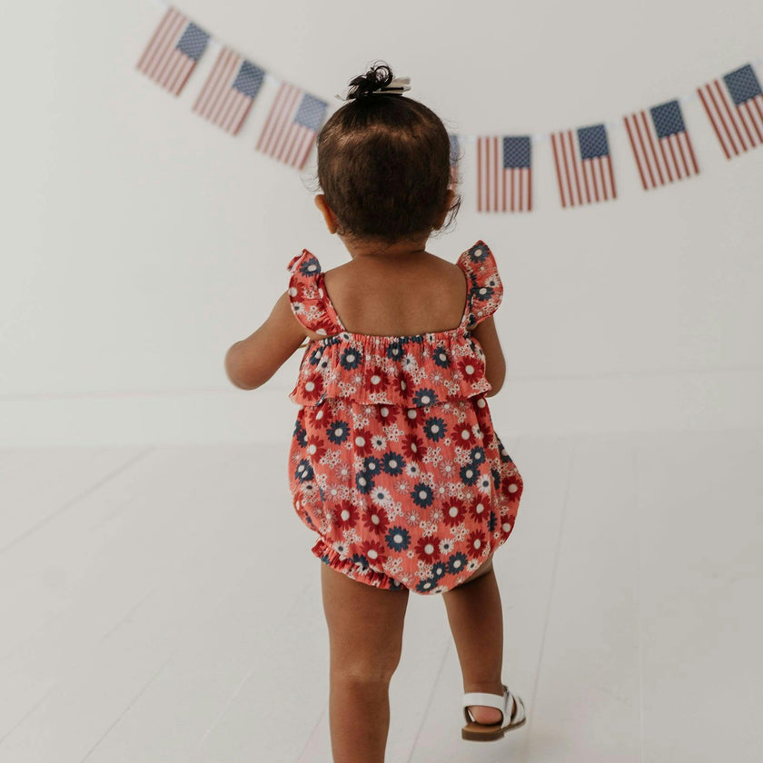 Baby Girl's Gauze Bubble Romper