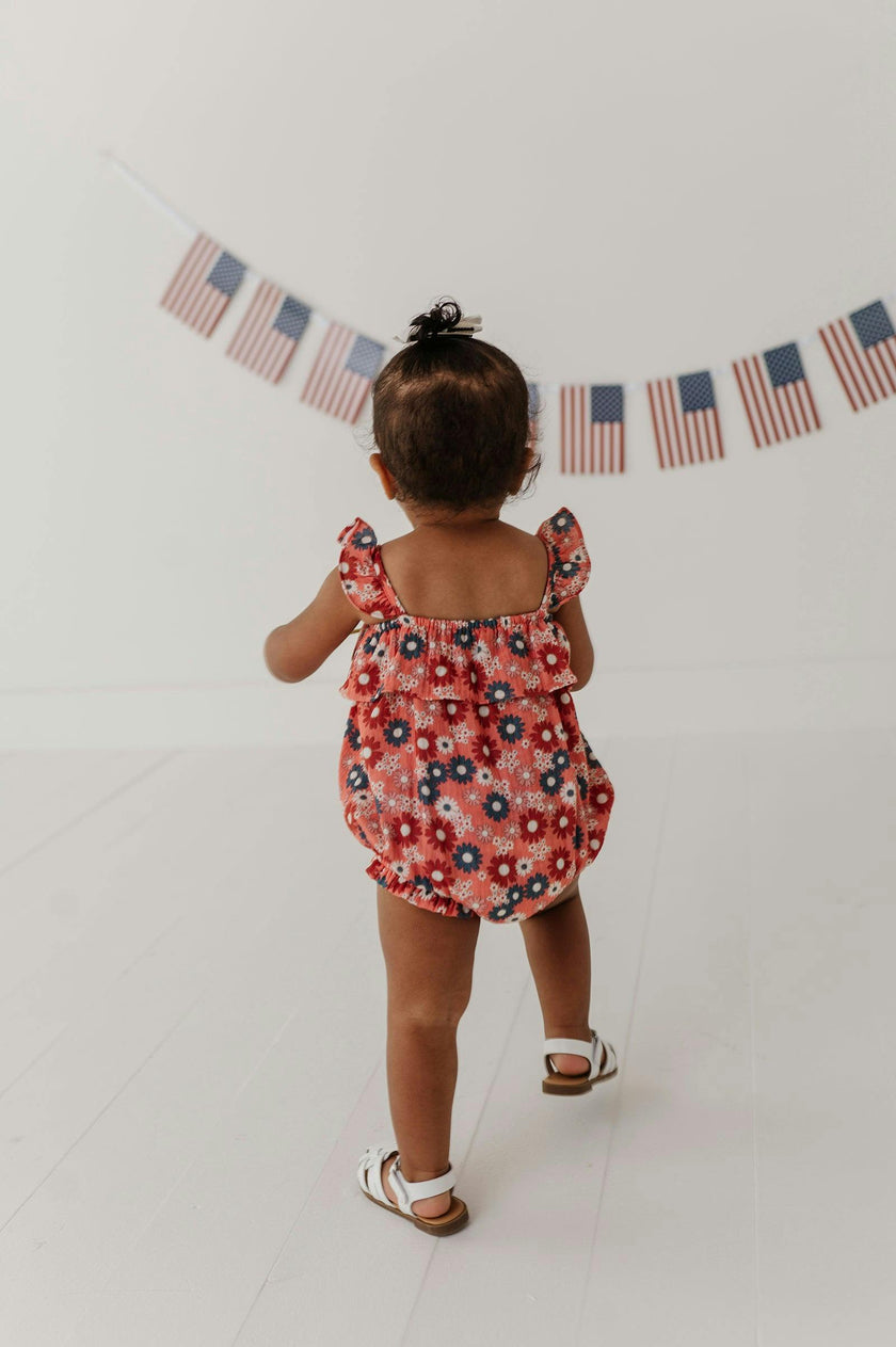 Baby Girl's Gauze Bubble Romper