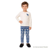 Boys (2-4) Velour Pajama Set | Winter Moose