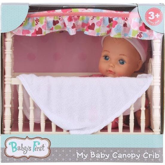 Baby's First Canopy Crib with Toy Doll