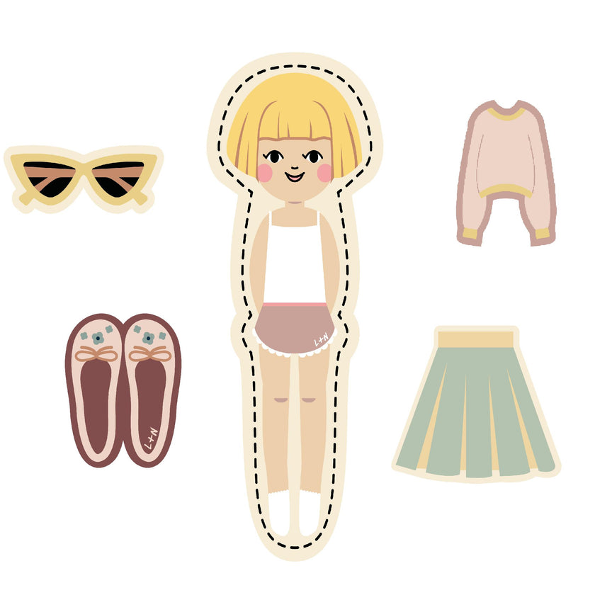 Nimix Paper Doll Girl Set