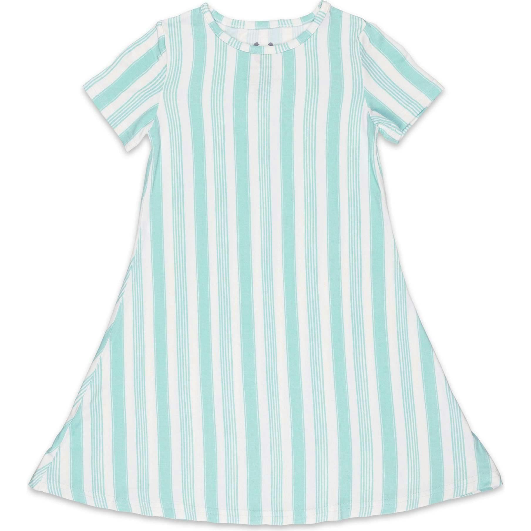 Slumber Stripes Bamboo Girls' Short Sleeve Dress