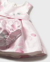 Satin Floral Dress with Nappy Cover