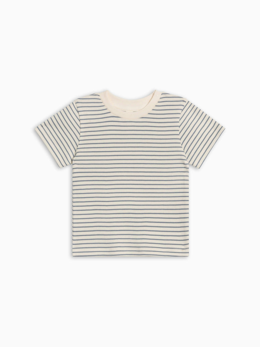 Short Sleeve Crew - Bay Stripe / Ivory + Sea