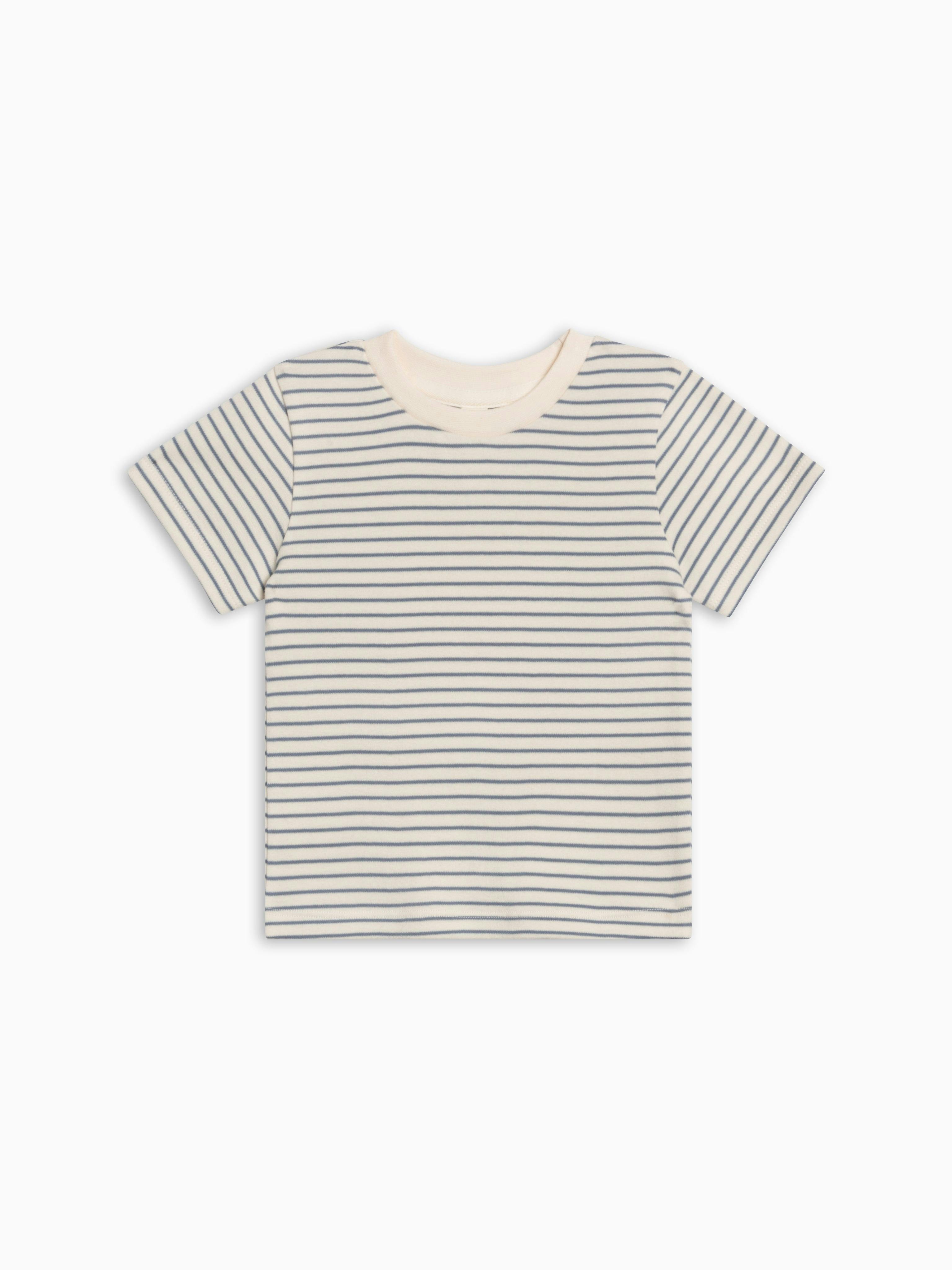 Short Sleeve Crew - Bay Stripe / Ivory + Sea