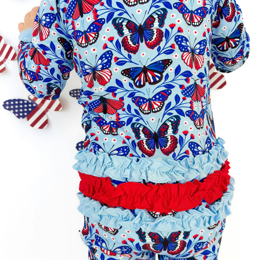 Liberty Wings Ruffle Snoozer