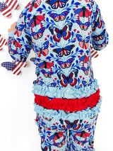 Liberty Wings Ruffle Snoozer