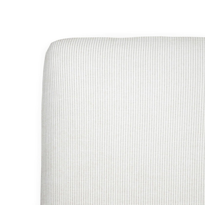 Organic Cotton Muslin Crib Sheet - Sand Stripe