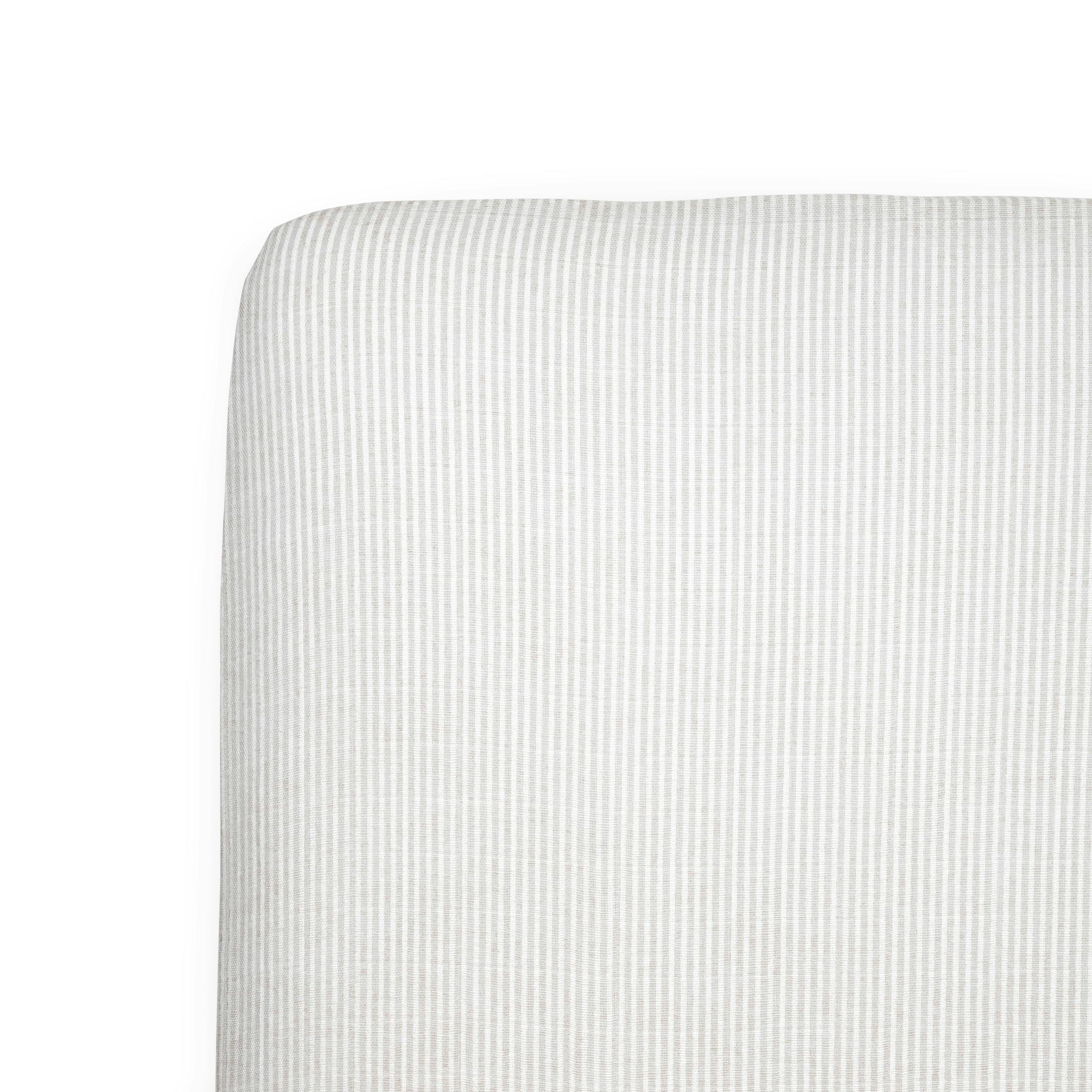 Organic Cotton Muslin Crib Sheet - Sand Stripe