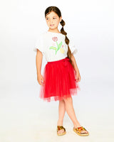 Organic Cotton Jersey Top With Embroidery
