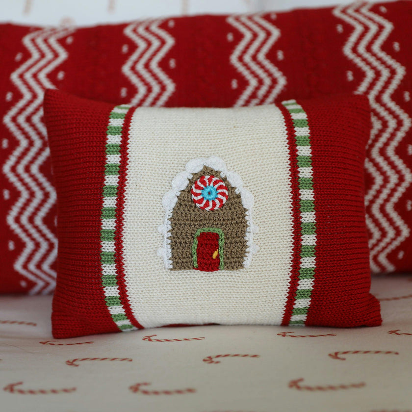 Mini Gingerbread House Pillow