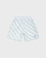 Organic Weekend Shorts in Sky Blue Stripe