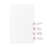 Mini Crib Sheet in GOTS Certified Organic Brushed Cotton in Bright White
