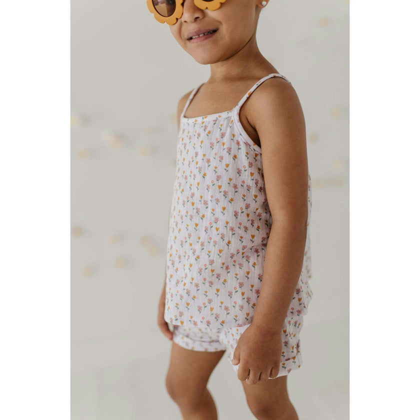 Girl's Gauze Tank & Short Set