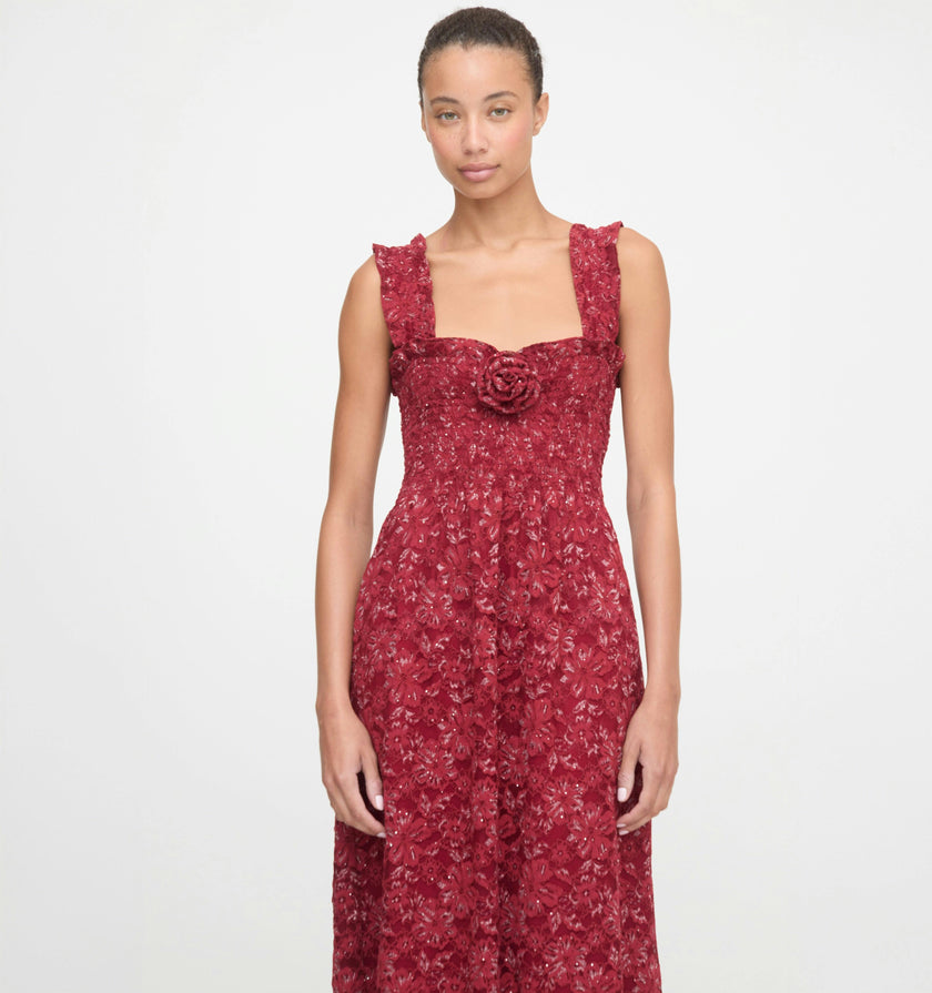 The Rosetta Nap Dress - Claret Lace