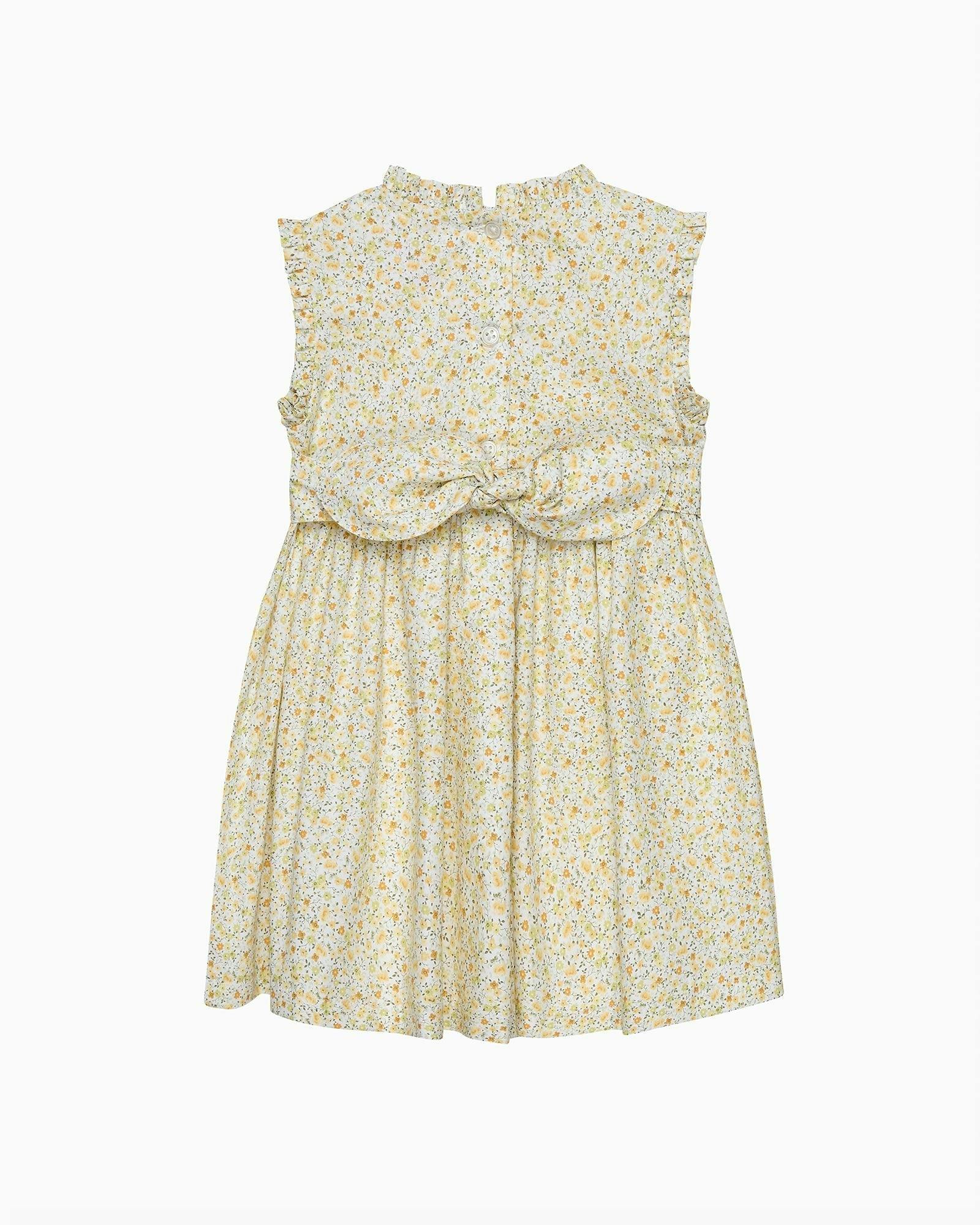 Baby Bunny Smocked Dress in Yellow