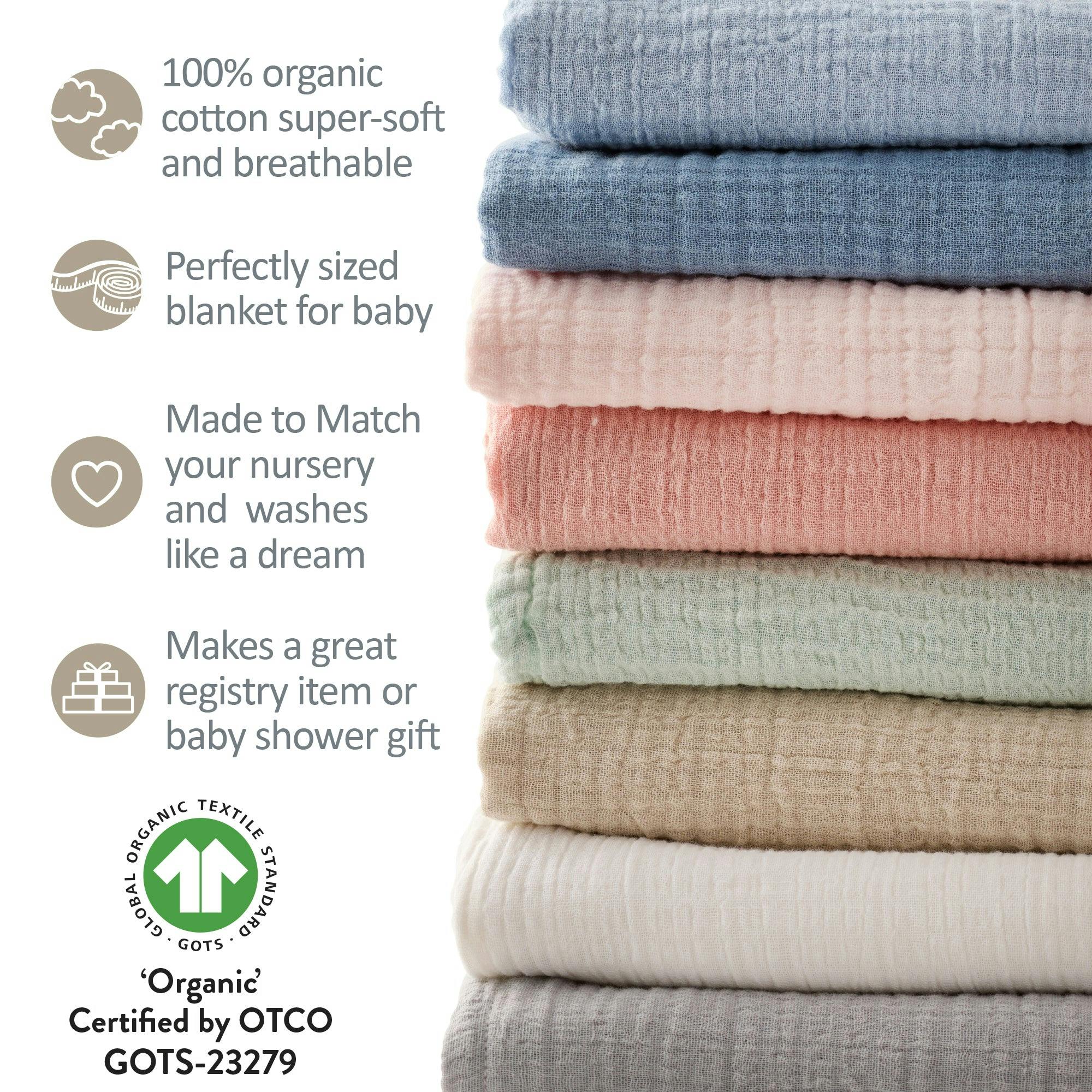 SWOON 2-Pack Crinkle Muslin Baby Swaddle Blanket