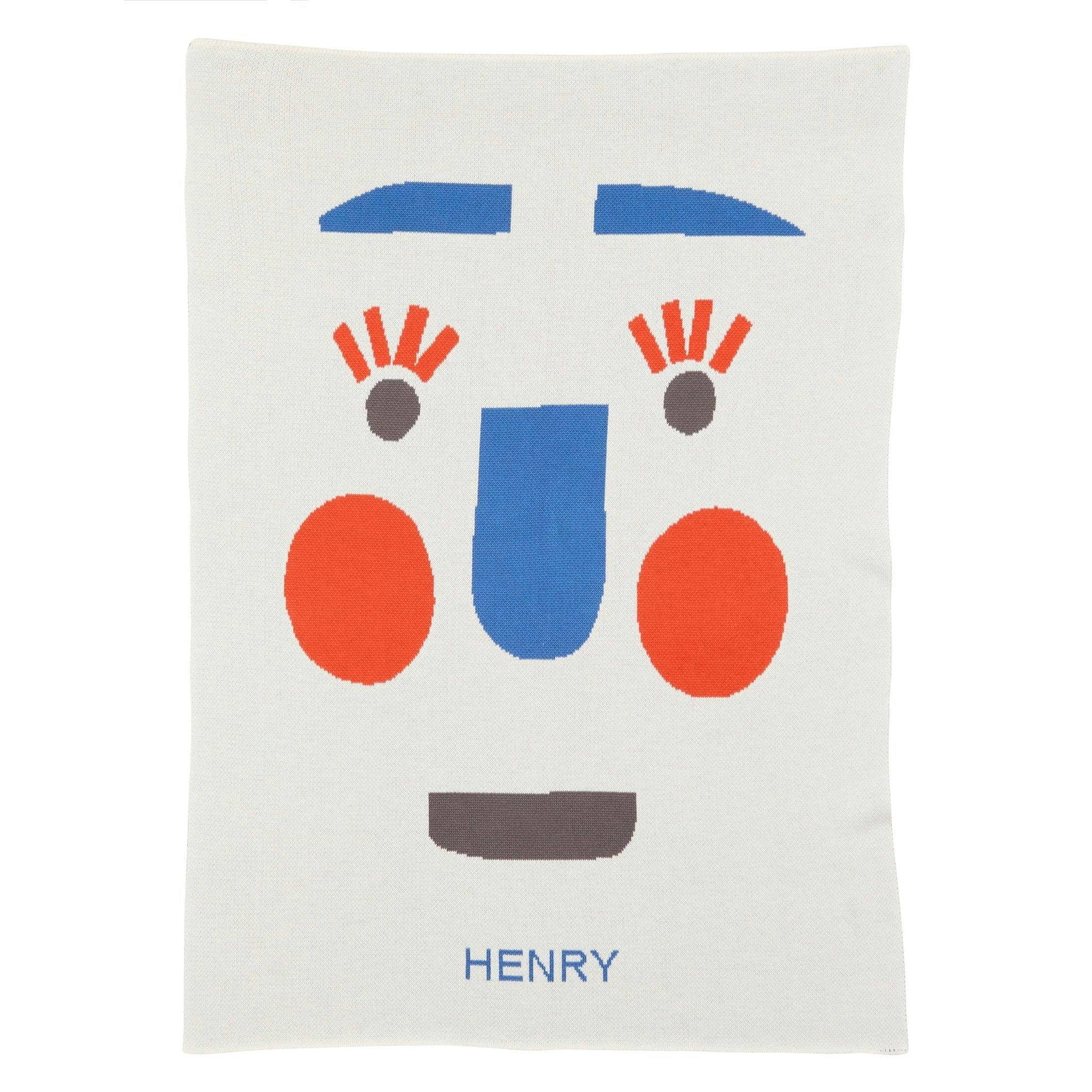Funny Face Knit Midi Blanket