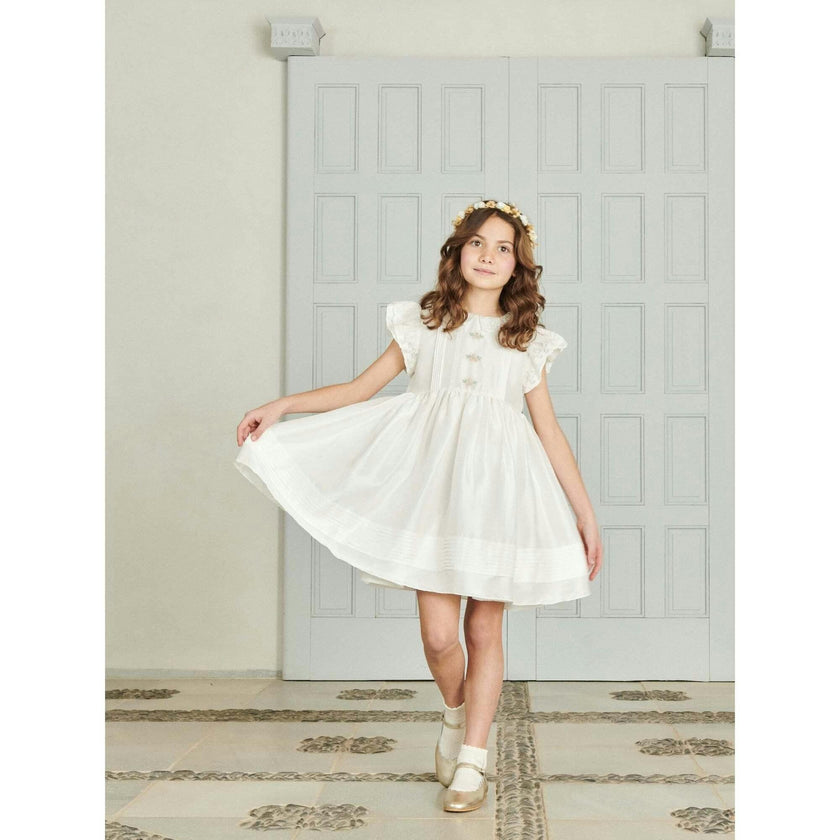 Ivory Lavinia Silk Ceremony Girl Dress