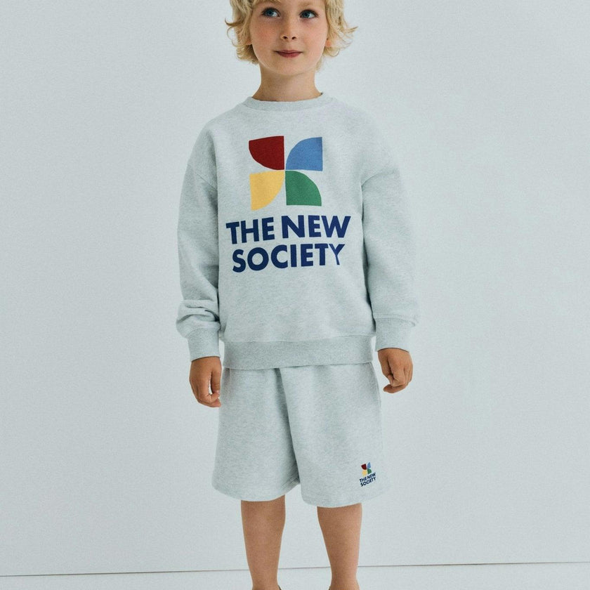 TNS Logo Sweatshirt Light Grey Melange