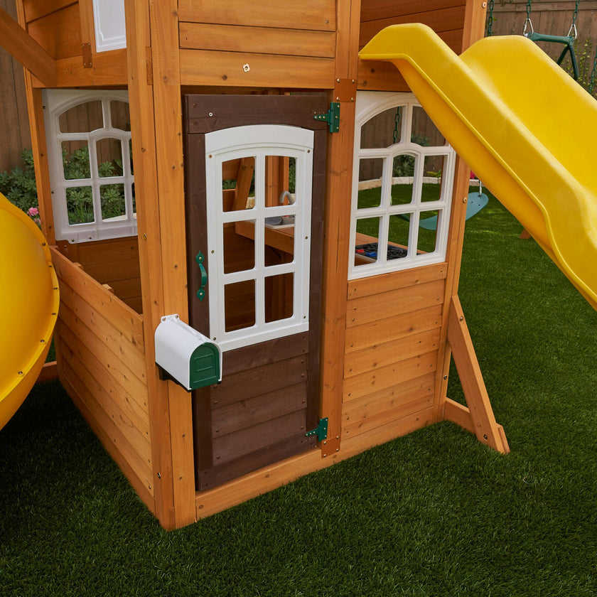 Castlewood Wooden Swing Set / Playset With Clubhouse
