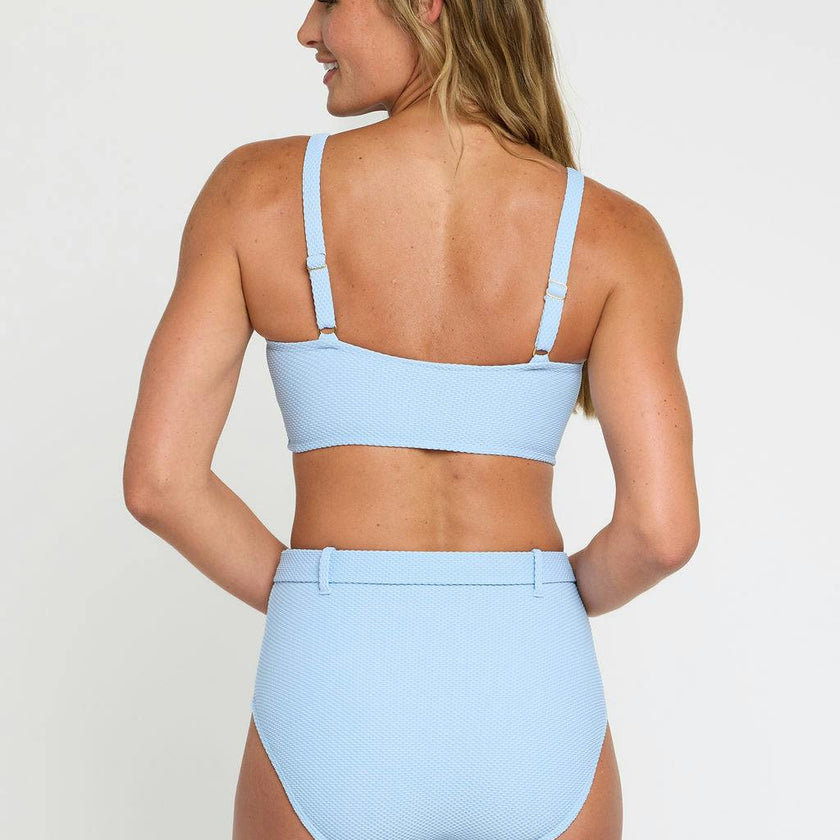 Lucia Belted High Waist in Powder Blue