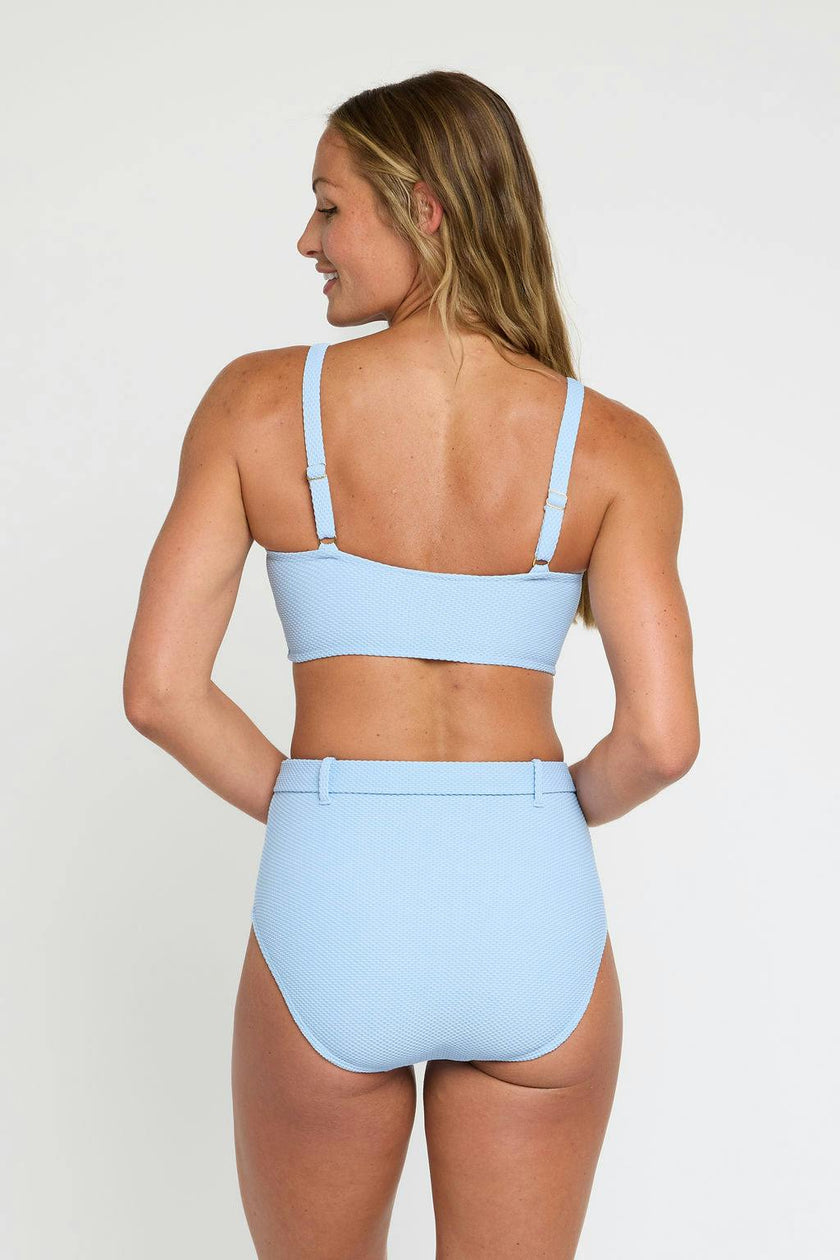 Lucia Belted High Waist in Powder Blue