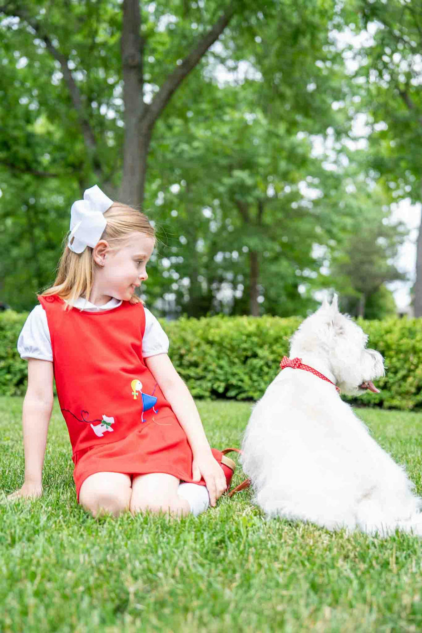Pique Knit Jumper With Girl Walking