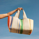 Wellington Cabana Tote, Knit Rainbow Stripe