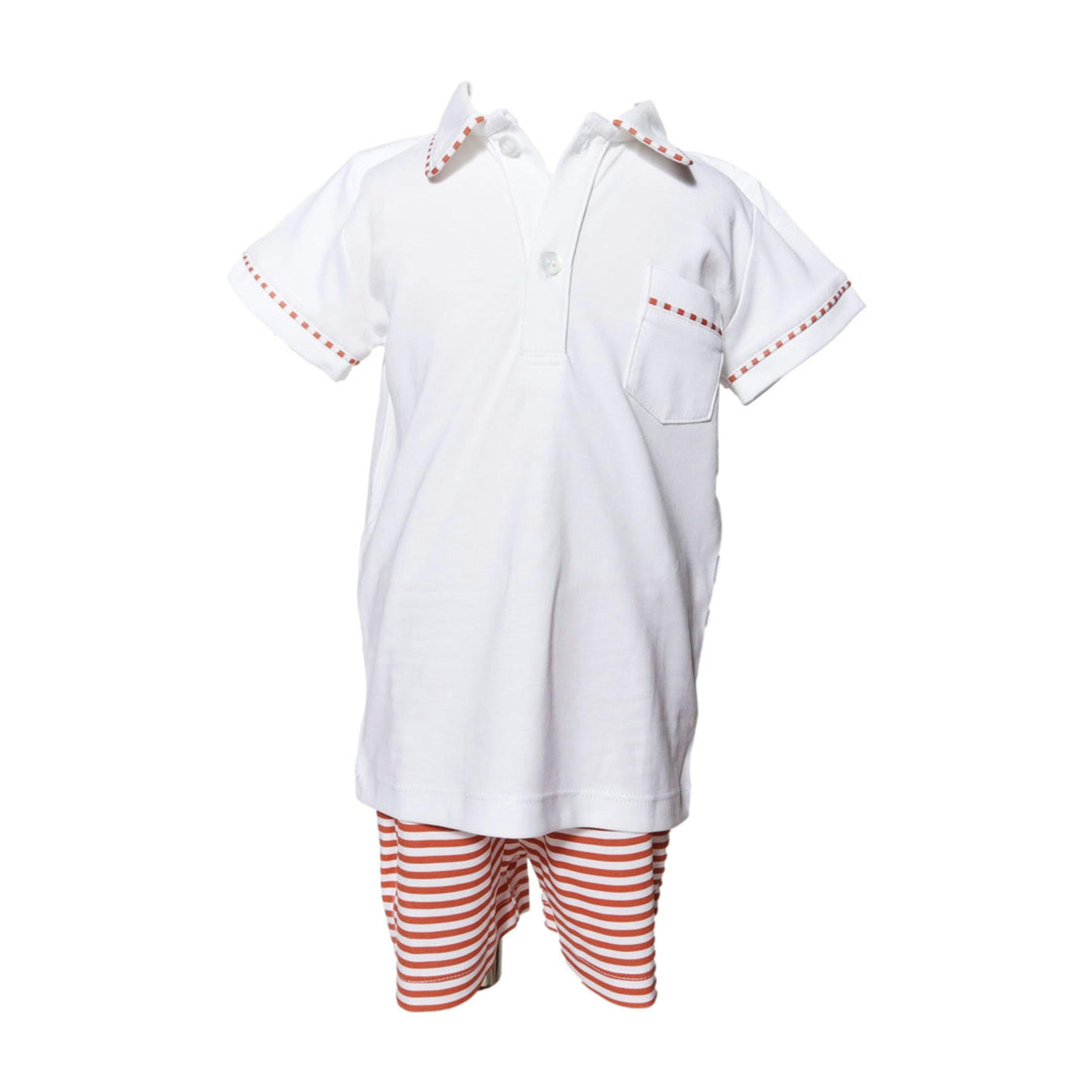 Game Day Striped Boys Short Set