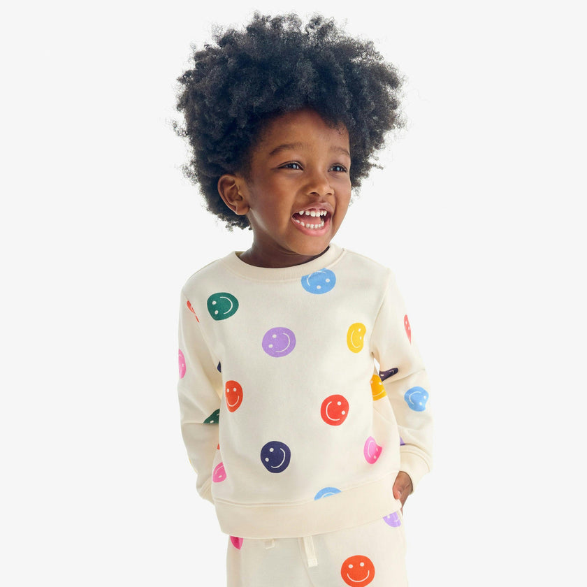 Kids sweatshirt in happy faces