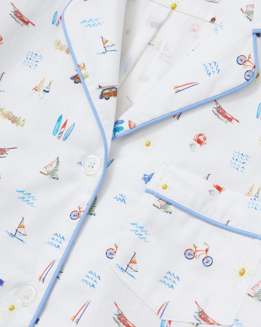 Women's Twill Short Sleeve Short Set in Summer Nostalgia