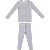 Ash Rib Knit 2-Piece Long Sleeve Pajama Set
