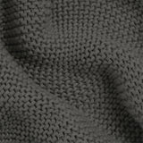 Organic Knit Throw Blanket - Charcoal Gray