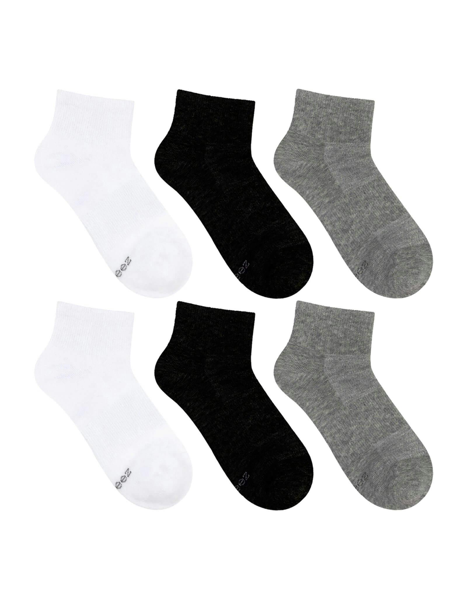 Everyday Athletic Assorted Qtr 6pk Sock