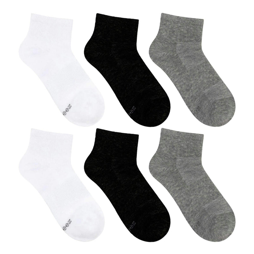 Everyday Athletic Assorted Qtr 6pk Sock