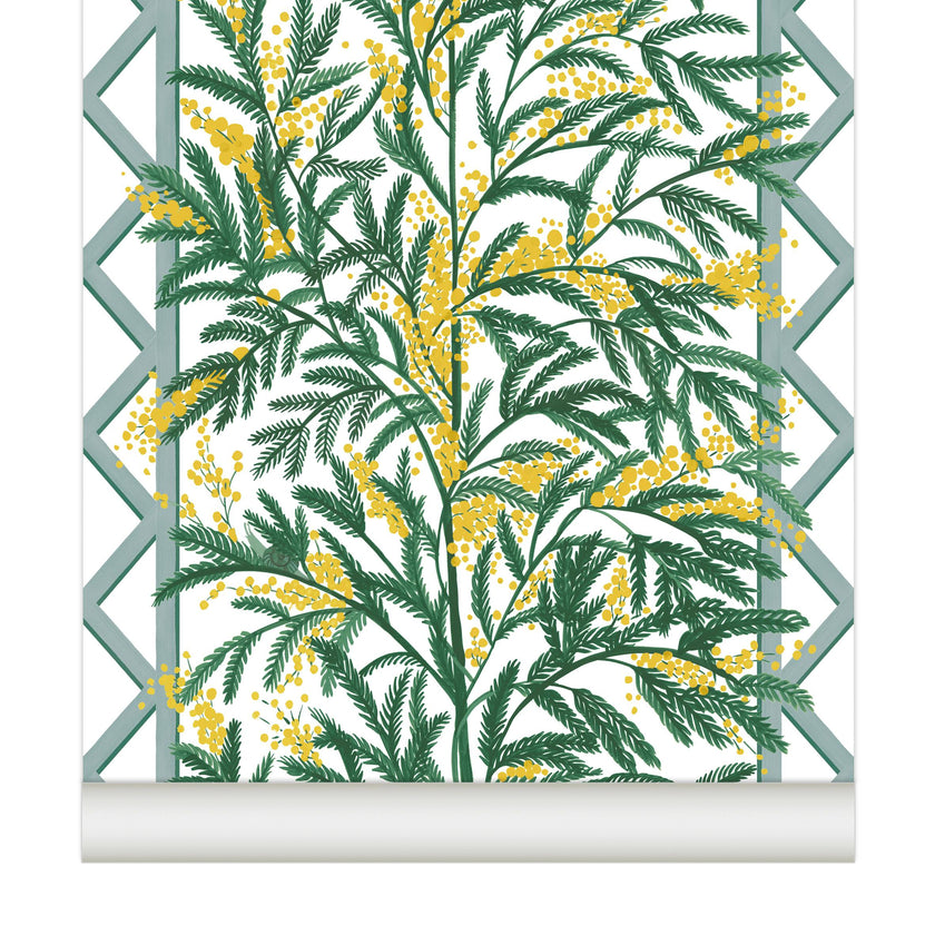 Papier peint MIMOSAS coloris Céladon